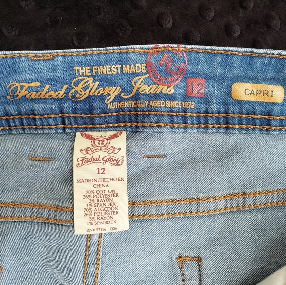 faded glory jean capris